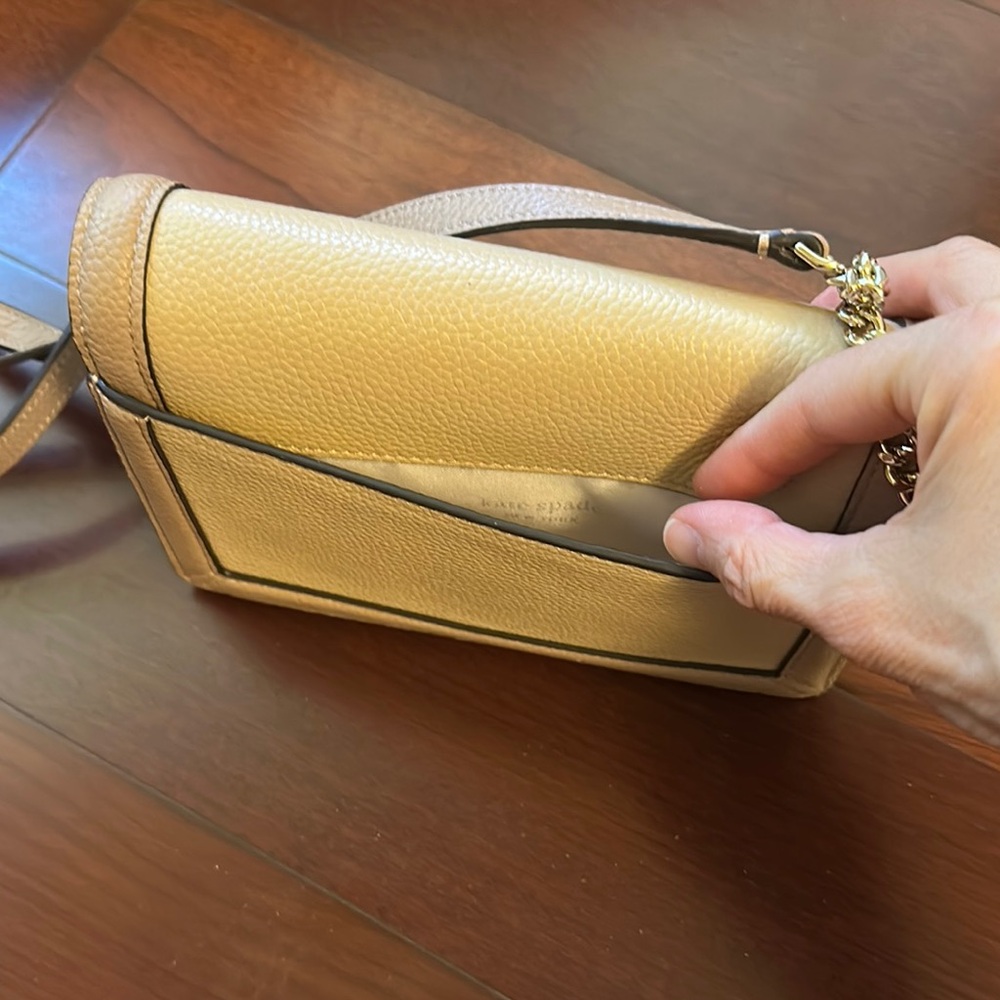 Kate Spade Cream and Tan Crossbody Bag with Tassel Detail - Picture 3 of 8
